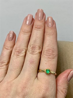 *Кольцо р.18,5 Изумруд цв Лимонное арт 1-104-739-01-815 (вес 1,96 г) - фото 185048
