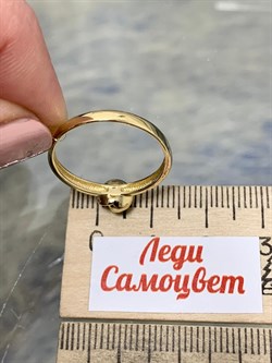 *Кольцо р.18,5 Изумруд цв Лимонное арт 1-104-739-01-815 (вес 1,96 г) - фото 185049