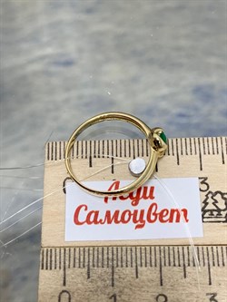 *Кольцо р.18,5 Изумруд цв Лимонное арт 1-104-739-01-815 (вес 1,96 г) - фото 185051