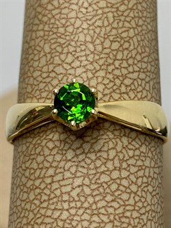 *Кольцо р.19 Хромдиопсид цв Лимонное арт 1-307254-00-37-984 (вес 2,08 г) - фото 185120