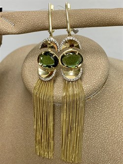 *Серьги Зеленый Турмалин цв Лимонное арт. 2-107-701-18-692 вес 10,15 г - фото 185154 *Серьги Зеленый Турмалин цв Лимонное арт. 2-107-701-18-692 вес 10,15 г - фото 185154