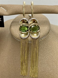 *Серьги Зеленый Турмалин цв Лимонное арт. 2-107-701-18-692 вес 10,15 г - фото 185156 *Серьги Зеленый Турмалин цв Лимонное арт. 2-107-701-18-692 вес 10,15 г - фото 185156