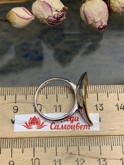 *Кольцо р.18,5 Белый Фианит арт. R09219з-369 Вес 6,78 г - фото 185259