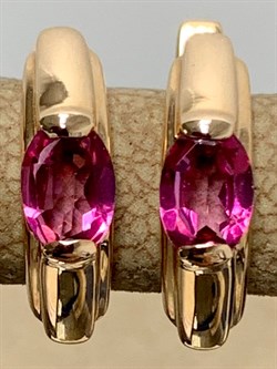 *Серьги Розовый Топаз цв Красное арт. 2310272-002 вес 2,87 г - фото 185416 *Серьги Розовый Топаз цв Красное арт. 2310272-002 вес 2,87 г - фото 185416