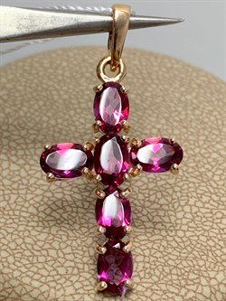 *Подвеска Розовый Топаз цв Красное арт. 80390142-455 вес 2,12 г - фото 185429 *Подвеска Розовый Топаз цв Красное арт. 80390142-455 вес 2,12 г - фото 185429