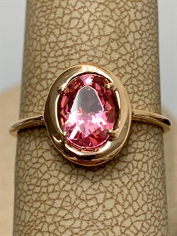 *Кольцо р.18 Розовый Топаз цв Красное арт. 10330239-686 вес 2,09 г - фото 185436