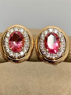 *Серьги Розовый Топаз цв Красное арт. 20330086-710 вес 3,96 г - фото 185453 *Серьги Розовый Топаз цв Красное арт. 20330086-710 вес 3,96 г - фото 185453