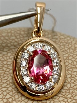 *Подвеска Розовый Топаз цв Красное арт. 30330086-736 вес 1,54 г - фото 185462 *Подвеска Розовый Топаз цв Красное арт. 30330086-736 вес 1,54 г - фото 185462