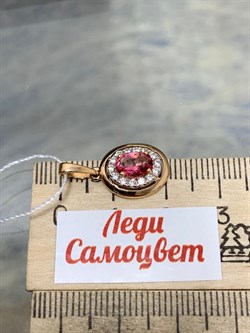 *Подвеска Розовый Топаз цв Красное арт. 30330086-736 вес 1,54 г - фото 185465 *Подвеска Розовый Топаз цв Красное арт. 30330086-736 вес 1,54 г - фото 185465