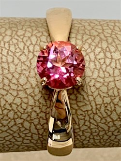 *Кольцо р.18 Розовый Топаз цв Красное арт. 10310097-728 вес 2,25 г - фото 185470