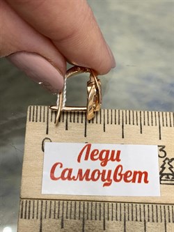 *Серьги Розовый Топаз цв Красное арт. 20330579-712 вес 3,91 г - фото 185482