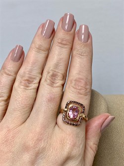 *Кольцо р.17,5 Розовый Топаз цв Красное арт. 1310531-741 вес 3,8 г - фото 185501 *Кольцо р.17,5 Розовый Топаз цв Красное арт. 1310531-741 вес 3,8 г - фото 185501