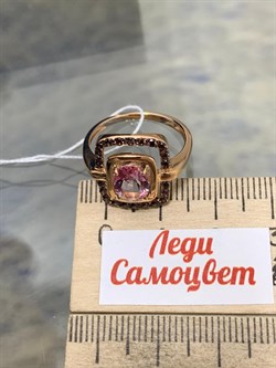 *Кольцо р.17,5 Розовый Топаз цв Красное арт. 1310531-741 вес 3,8 г - фото 185503 *Кольцо р.17,5 Розовый Топаз цв Красное арт. 1310531-741 вес 3,8 г - фото 185503