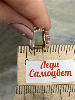 *Серьги Розовый Топаз цв Красное арт. 2330239-124 вес 3,76 г - фото 185517