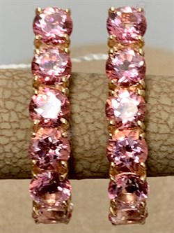 *Серьги Розовый Топаз цв Красное арт. 20351007-342 вес 3,66 г - фото 185523 *Серьги Розовый Топаз цв Красное арт. 20351007-342 вес 3,66 г - фото 185523