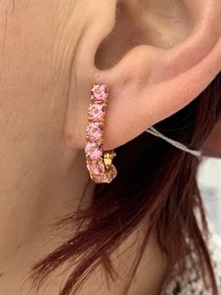 *Серьги Розовый Топаз цв Красное арт. 20351007-342 вес 3,66 г - фото 185524 *Серьги Розовый Топаз цв Красное арт. 20351007-342 вес 3,66 г - фото 185524