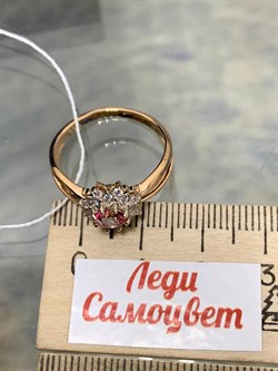 *Кольцо р.18,5 Розовый Топаз цв Красное арт. 10330683-603 вес 3,38 г - фото 185536 *Кольцо р.18,5 Розовый Топаз цв Красное арт. 10330683-603 вес 3,38 г - фото 185536