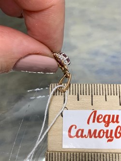 *Подвеска Розовый Топаз цв Красное арт. 30990683-227 вес 1,08 г - фото 185579