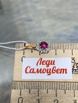 *Подвеска Розовый Топаз цв Красное арт. 30990683-227 вес 1,08 г - фото 185581