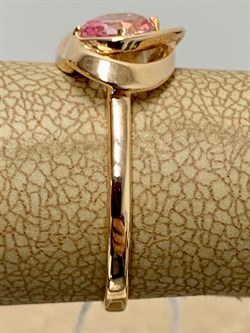 *Кольцо р.18 Розовый Топаз цв Красное арт. 10930579-221 вес 2,32 г - фото 185586