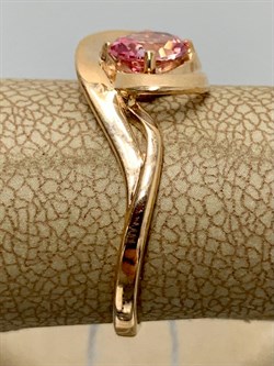 *Кольцо р.18 Розовый Топаз цв Красное арт. 10930579-221 вес 2,32 г - фото 185588