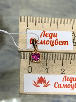 *Подвеска Розовый Топаз цв Красное арт. 30990419-222 вес 0,71 г - фото 185599