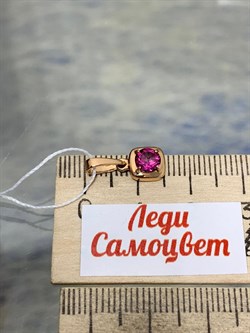 *Подвеска Розовый Топаз цв Красное арт. 30990419-222 вес 0,71 г - фото 185600