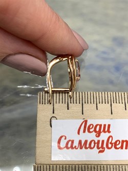 *Серьги Розовый Топаз цв Красное арт. 2310269-454 вес 3,78 г - фото 185606