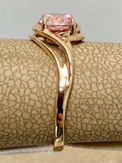 *Кольцо р.17 Розовый Топаз цв Красное арт. 1310269-449 вес 2,2 г - фото 185612