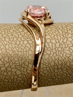 *Кольцо р.17 Розовый Топаз цв Красное арт. 1310269-449 вес 2,2 г - фото 185616