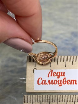 *Кольцо р.17 Розовый Топаз цв Красное арт. 1310269-449 вес 2,2 г - фото 185618