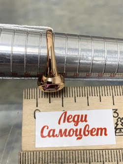 *Кольцо р.18 Розовый Топаз цв Красное арт. 10310760-470 вес 3,02 г - фото 185637