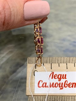 *Подвеска Розовый Топаз цв Красное арт. 80390272-454 вес 3,29 г - фото 185649