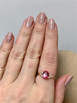 *Кольцо р.17,5 Розовый Топаз цв Красное арт. 10331434-699 вес 2,26 г - фото 185678 *Кольцо р.17,5 Розовый Топаз цв Красное арт. 10331434-699 вес 2,26 г - фото 185678