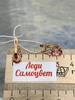 *Серьги Розовый Топаз цв Красное арт. 20331434-700 вес 2,55 г - фото 185688 *Серьги Розовый Топаз цв Красное арт. 20331434-700 вес 2,55 г - фото 185688