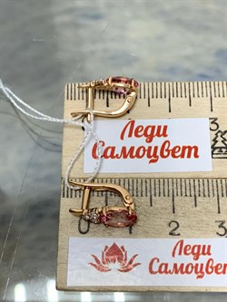 *Серьги Розовый Топаз цв Красное арт. 20331434-700 вес 2,55 г - фото 185689 *Серьги Розовый Топаз цв Красное арт. 20331434-700 вес 2,55 г - фото 185689