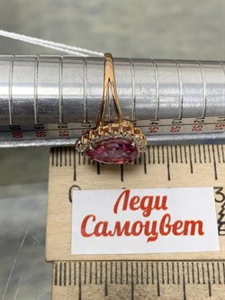 *Кольцо р.17,5 Розовый Топаз цв Красное арт. 10340998-648 вес 2,34 г - фото 185691 *Кольцо р.17,5 Розовый Топаз цв Красное арт. 10340998-648 вес 2,34 г - фото 185691