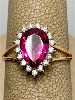 *Кольцо р.17,5 Розовый Топаз цв Красное арт. 10340998-648 вес 2,34 г - фото 185695 *Кольцо р.17,5 Розовый Топаз цв Красное арт. 10340998-648 вес 2,34 г - фото 185695