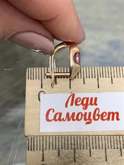 *Серьги Розовый Топаз цв Красное арт. 2310411-710 вес 3,39 г - фото 185734 *Серьги Розовый Топаз цв Красное арт. 2310411-710 вес 3,39 г - фото 185734