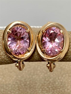 *Серьги Розовый Топаз цв Красное арт. 2310239-964 вес 3,68 г - фото 185738 *Серьги Розовый Топаз цв Красное арт. 2310239-964 вес 3,68 г - фото 185738