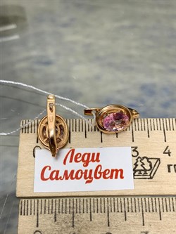 *Серьги Розовый Топаз цв Красное арт. 2310239-964 вес 3,68 г - фото 185744 *Серьги Розовый Топаз цв Красное арт. 2310239-964 вес 3,68 г - фото 185744