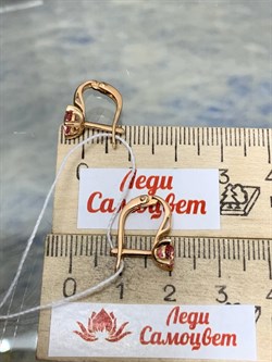 *Серьги Розовый Топаз цв Красное арт. 20331058-695 вес 2,98 г - фото 185747 *Серьги Розовый Топаз цв Красное арт. 20331058-695 вес 2,98 г - фото 185747