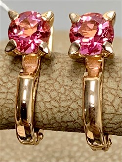 *Серьги Розовый Топаз цв Красное арт. 20331058-695 вес 2,98 г - фото 185750 *Серьги Розовый Топаз цв Красное арт. 20331058-695 вес 2,98 г - фото 185750