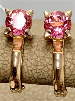 *Серьги Розовый Топаз цв Красное арт. 20331058-695 вес 2,98 г - фото 185751 *Серьги Розовый Топаз цв Красное арт. 20331058-695 вес 2,98 г - фото 185751