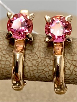 *Серьги Розовый Топаз цв Красное арт. 20331058-695 вес 2,98 г - фото 185754 *Серьги Розовый Топаз цв Красное арт. 20331058-695 вес 2,98 г - фото 185754