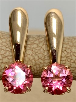 *Серьги Розовый Топаз цв Красное арт. 20330097-346 вес 2,83 г - фото 185763 *Серьги Розовый Топаз цв Красное арт. 20330097-346 вес 2,83 г - фото 185763