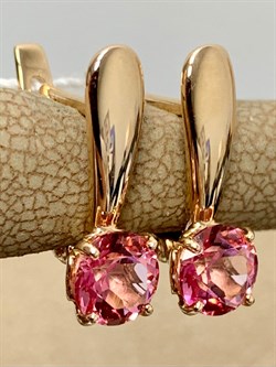 *Серьги Розовый Топаз цв Красное арт. 20330097-346 вес 2,83 г - фото 185765 *Серьги Розовый Топаз цв Красное арт. 20330097-346 вес 2,83 г - фото 185765
