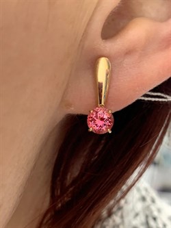 *Серьги Розовый Топаз цв Красное арт. 20330097-346 вес 2,83 г - фото 185767 *Серьги Розовый Топаз цв Красное арт. 20330097-346 вес 2,83 г - фото 185767