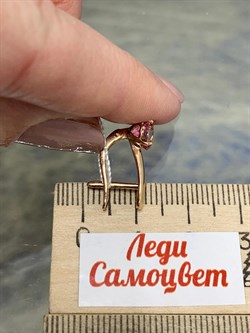 *Серьги Розовый Топаз цв Красное арт. 20330097-346 вес 2,83 г - фото 185768 *Серьги Розовый Топаз цв Красное арт. 20330097-346 вес 2,83 г - фото 185768