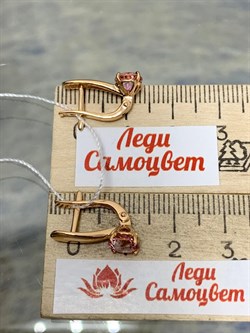 *Серьги Розовый Топаз цв Красное арт. 20330097-346 вес 2,83 г - фото 185770 *Серьги Розовый Топаз цв Красное арт. 20330097-346 вес 2,83 г - фото 185770